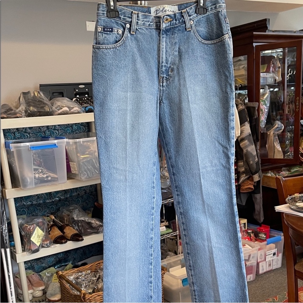 VTG Express Blues Boot Cut Jeans Women’s Size 9/10S – 100% Cotton Y2K High Waist